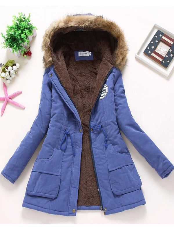 New Winter Military Coats Women Cotton Wadded Hooded Jacket Medium-Long Casual Parka Thickness  XXXL Quilt Snow Outwear