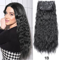 4Pcs/Set 20Inch Synthetic Hair Clip in Long Wavy Thick Hairpieces