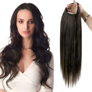 Buy 1b Full Shine Half Wig Clip in One Piece  U Part Wig Extensions Ombre Color 100% Machine Remy Hair Straight Human Hair Extensions