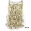 XUANGUANG Long Synthetic Hair 5 Clips in Hair Extension Heat Resistant Hairpiece Natural Wavy Hair Piece