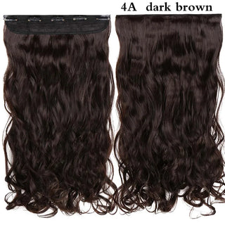 Buy dark-brown HAIRRO 17/24/27/29&quot; 5 Clips Synthetic Hair Long Straight Clip in Hair Extensions False Hair Black Hair Pieces for Women