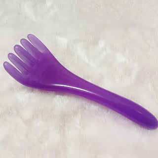 Buy purple Head Massager Scalp Gua Sha for Body Neck Leg Massage Five-Claw Head Scraping Stick Massage Scraping Claw Massage Visage