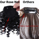 AILIADE Women Afro Kinky Curly Bang Fake Fringe Clips in Bangs Wig Hair Natural Black Bang Synthetic Hair Extension