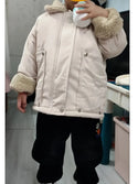 Boys Lamb Wool Blend Coat Autumn Winter Coats Fur Jackets for Girls Teddy Bear Cute Warm Jacket Children Snowsuit Fashion Child