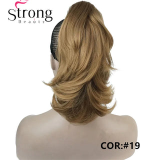 Buy 19-lt-golden-blonde Hair Extension Synthetic Lady Wowen Wavy Dual Use Claw Clip Ponytail Pony Tail Hair Extension Hairpiece COLOUR CHOICES