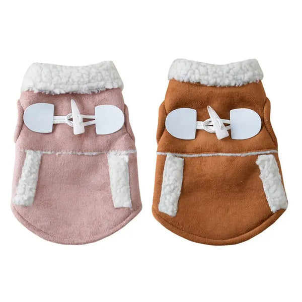 Pet Dog Clothes Winter Jackets Suit Warm Fleece Vest Velet Small Dog Motorcycle Waistcoat Coat Clothing Coats NEW Supplies Pets