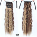 LUPU Synthetic Drawstring Ponytail 18 Inches Long Afro Curly Hair Extensions Hairpieces Pony Tail Fake Hair Heat Resistant