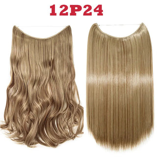 Buy 12p24 HAIRRO 20 Inches Wave Hair Extensions No Clip in Ombre Blonde Black Hair Synthetic Natural Hidden Secret False Hair Piece