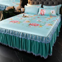 Bed Dress Sets Lace Bed Sheet Pillow Cases 3 Pieces/Set Set for King/Queen Double Size Bed Top Fashion Flower Bedding Set