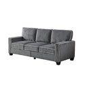 Living Room Sofa With Storage Dark Grey Corduroy