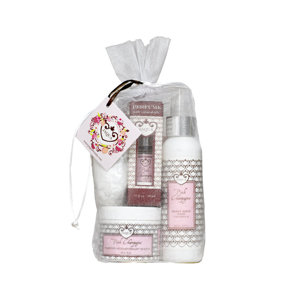 Pink Champagne Essentials Gift Bag Set