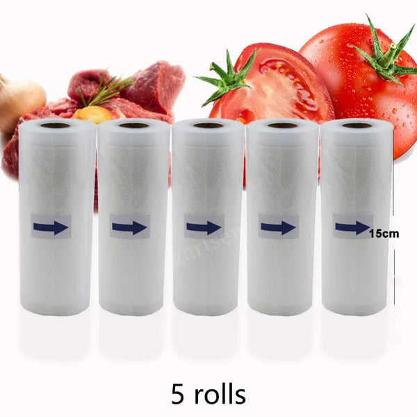 Food Vacuum Sealer Rolls Vacuum Bags Packing BPA FREE Household Kitchen Food Vacuum Bags Sealer Storage Bags 5Rolls/Lot