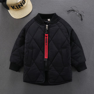 Buy black2 Boys Clothes Warm Winter Girls Coat Kids Jacket Boys Outerwear Thicken Coats Cotton Boy Thicken Baby Clothing for Girl 2-7y