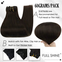 Full Shine Clip in Hair Extensions Human Hair 3Pcs Remy Hair 50g Human Hair Clip in Extentions Balayage Human Hair Extensions