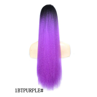 Buy 1btpurple 22 Inch Afro Long Straight Drawstring Ponytail Synthetic Yaki Hair Bun Pony Tail Clip in Hair Extensions for Black Women