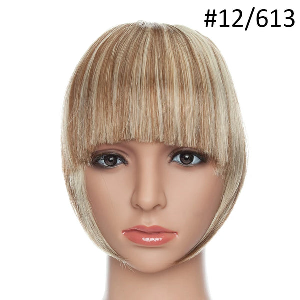 BENIHAIR Synthetic Clip in Hair Bangs Hairpiece Clip in Hair Extension Hair Extension Blunt Bangs Fake Bangs for Women