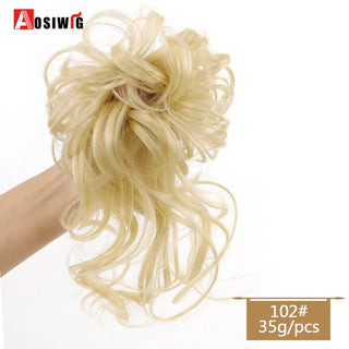 Buy 102 AOSIWIG Synthetic Long Curly Chignons Hair Tails Clip in Hair Extensions Fake Hair Pieces Heat Resistant Chignons for Women