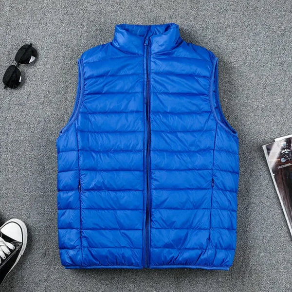 Coat Ultralight Sleeveless Puffer Vest Jacket Ultra Thin Warm Lightweight Down Jacket Waistcoat Winter Men Duck Down Vest Coats