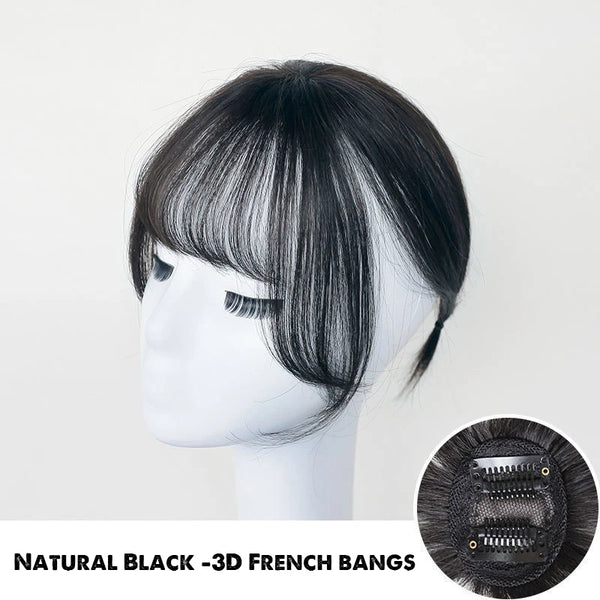 Thin 3D Air  Protein Filament Hair Bangs Straight Neat Bangs Clip in Human Hair Extensions Remy Hair Headband Hand-Made Bangs