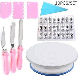 Buy e-random-color Turntable Rotating Cake Decorating Set