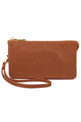 Buy light-coffee 005 - Leather Wallet With Detachable Wristlet