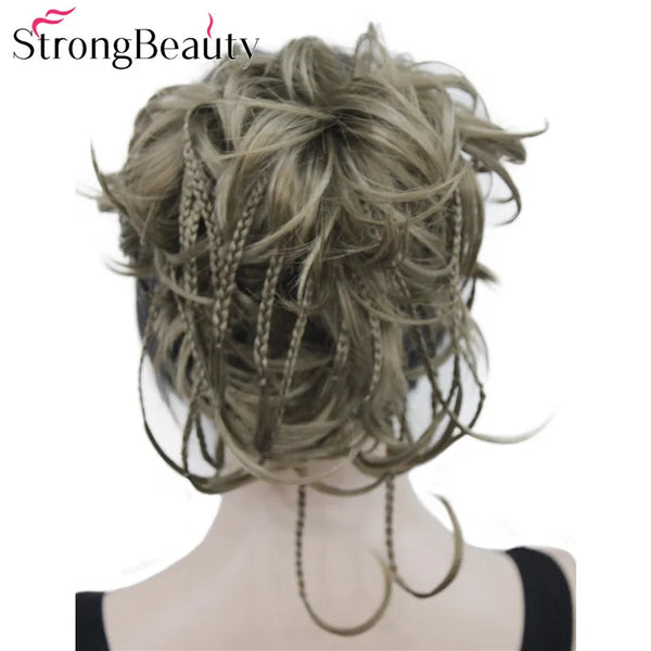 StrongBeauty Synthetic DIY Hair Red Blonde Brown Black Braid Drawstring Ponytail Clip in/on Hair Extensions Hairpieces 17Colors