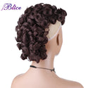 Blice High Puff Curly Chignon Frohawks Hair Synthetic Clip in Hair Extensions All Head Ponytail for Africa American Women