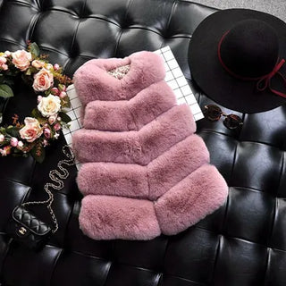 Buy lotus Kids Girls Faux Fur Vest Coats Winter Warm Waistcoat Sleeveless Children Fur Jacket Baby Girls Outwear Clothes TZ246