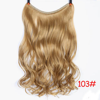 Buy 1031 LUPU Synthetic Hair Extensions Invisible Fash Line No Clips in Hairpieces Natural Secret Wire Fake Hair High Temperture Fiber