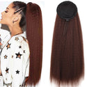 22inch Drawstring Ponytail Synthetic Long Afro Kinky Straight Fake Ponytail Wig Hairpiece for Women Clip in Hair Extension