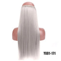 LUPU Synthetic Hair Extensions Invisible Fash Line No Clips in Hairpieces Natural Secret Wire Fake Hair High Temperture Fiber