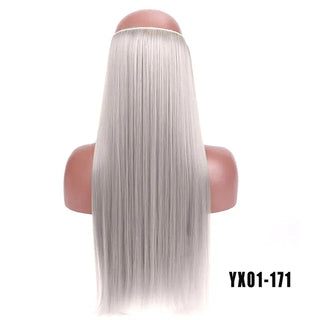 Buy 1711 LUPU Synthetic Hair Extensions Invisible Fash Line No Clips in Hairpieces Natural Secret Wire Fake Hair High Temperture Fiber