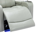 PU Leather Power Recliner Individual Seat Home Theater Recliner With Cooling Cup Holder, Bluetooth Speaker, LED Lights,