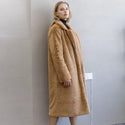 New Elegant Long Winter Faux Fur Coat Women Fashion Plush Fur Coats Loose High Quality Thick Warm Winter Fur Overcoat