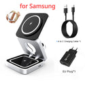 Travel 3 in 1 Magnetic Wireless Charger Foldable Stand Dock for IPhone 15, 14, AirPods,iwatch for Apple / for Samsung Galaxy S23