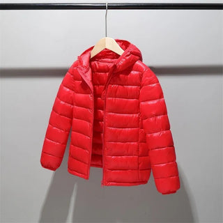 Buy red Boys Girls Cotton Winter Fashion Sport Jacket Outwear Children Cotton-Padded Jacket Boys Girls Winter Warm Coat