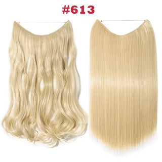 Buy bleach-blonde HAIRRO 20 Inches Wave Hair Extensions No Clip in Ombre Blonde Black Hair Synthetic Natural Hidden Secret False Hair Piece