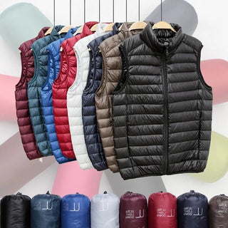 Coat Ultralight Sleeveless Puffer Vest Jacket Ultra Thin Warm Lightweight Down Jacket Waistcoat Winter Men Duck Down Vest Coats