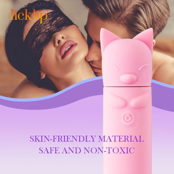 Licklip Pussy Cute Vibrators for Women With Embedded Charging Interface Portable Masturbation Sex Toys Wand Vibration Stimulate