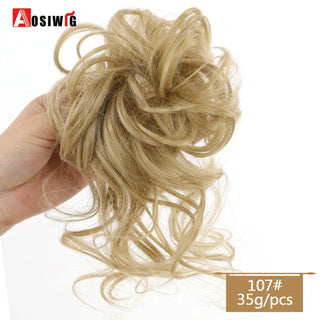 Buy 107 AOSIWIG Synthetic Long Curly Chignons Hair Tails Clip in Hair Extensions Fake Hair Pieces Heat Resistant Chignons for Women