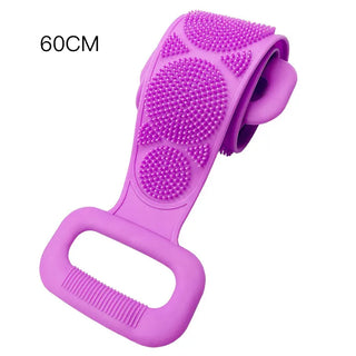 Buy 60cm-purple Body Sponge Silicone Brushes Bath Towels Body Scrubber Rubbing Back Peeling Massage Shower Extended Scrubber Skin Clean Brushes