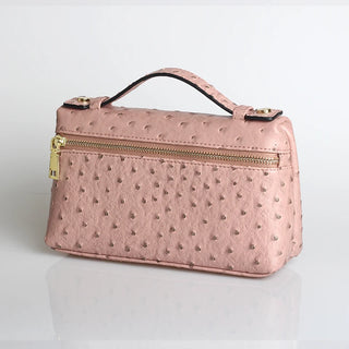 Buy ostrich-powder-l Snake Pattern Clutch Make Up Bags