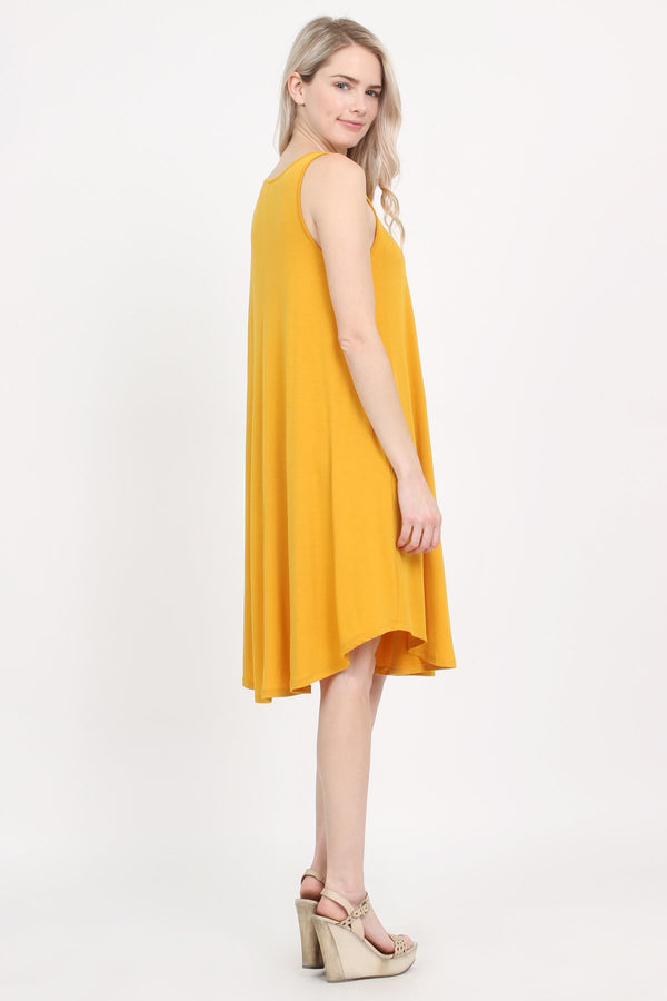 Sleeveless Pocket Swing Dress