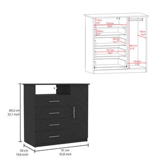 Dresser Beaufort, Bedroom, Black