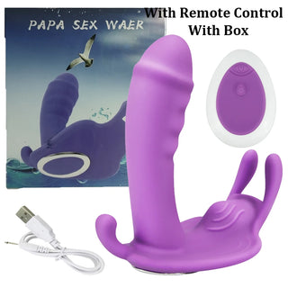 Buy with-remote-box1 Bluetooth Female Vibrator Women&#39;s Dildo Butterfly Vibrator Sex Toys for Women APP Remote Control Anal Vibrators for Women Couple