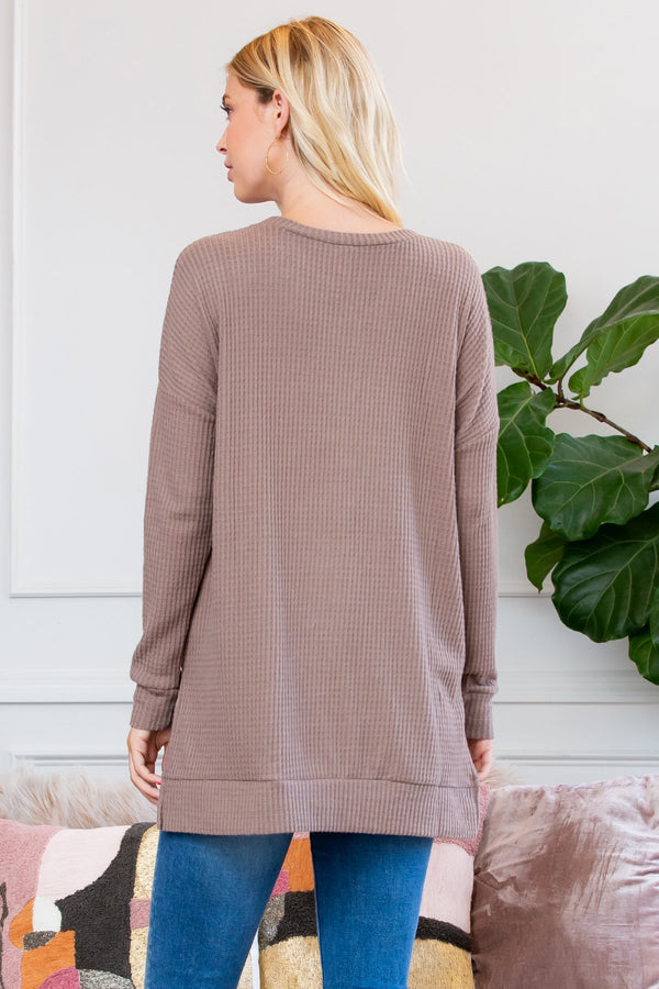 Brushed Thermal Waffle Sweater