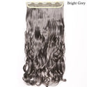 S-Noilite Synthetic 47Color 24Inch Long Wavy Women Clip in One Piece Hair Extensions Black Brown Fake Clip Hairpiece for Women