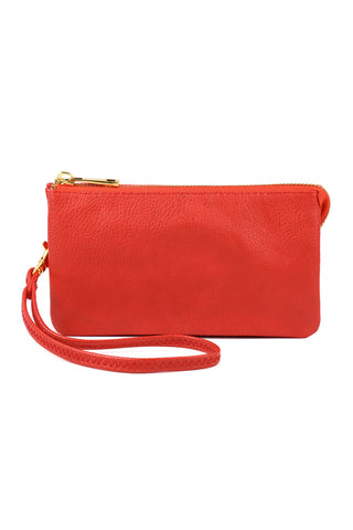 Buy red 005 - Leather Wallet With Detachable Wristlet