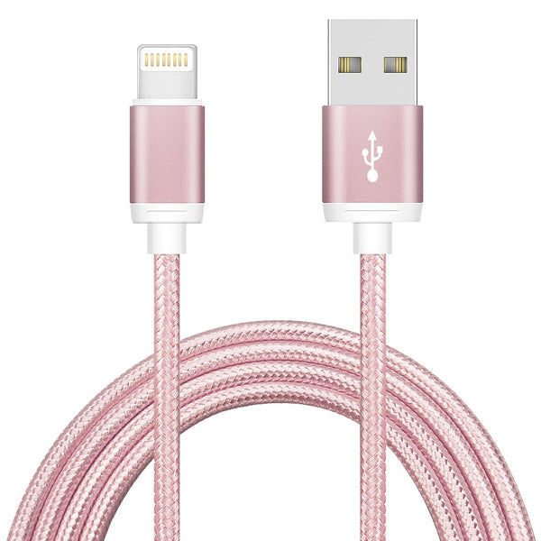 iPhone Braided Cable Charger - Pink