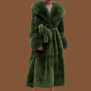 Buy army-green 5XL Slim Overcoat Mink Coats Women Faux Fur Long  Winter Thick Mink Fur Coat Female Fur Jackets Long Ladies Parkas Oversize